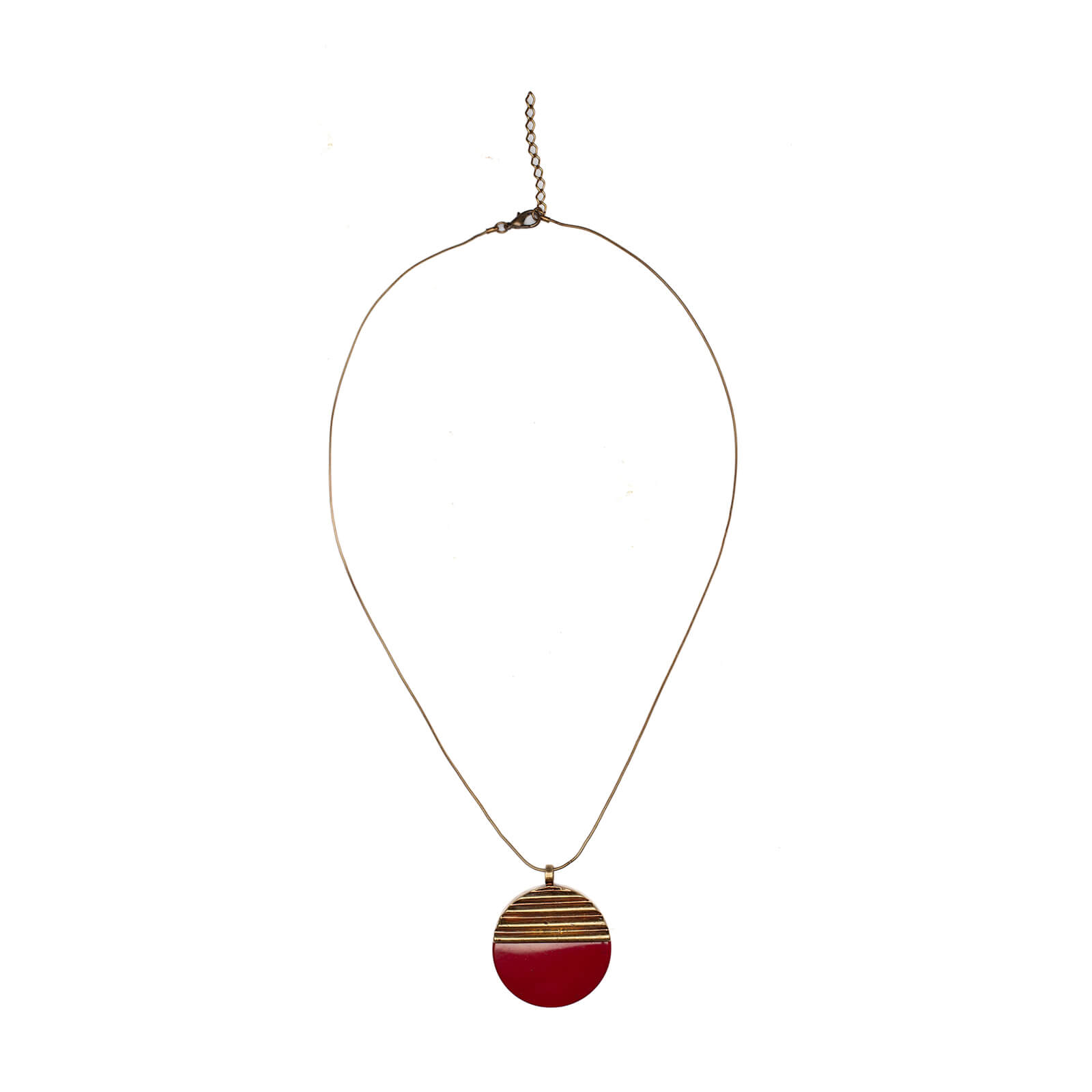 colar resina/metal ci25f vermelho U